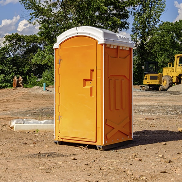 how often are the portable restrooms cleaned and serviced during a rental period in Phillips Illinois